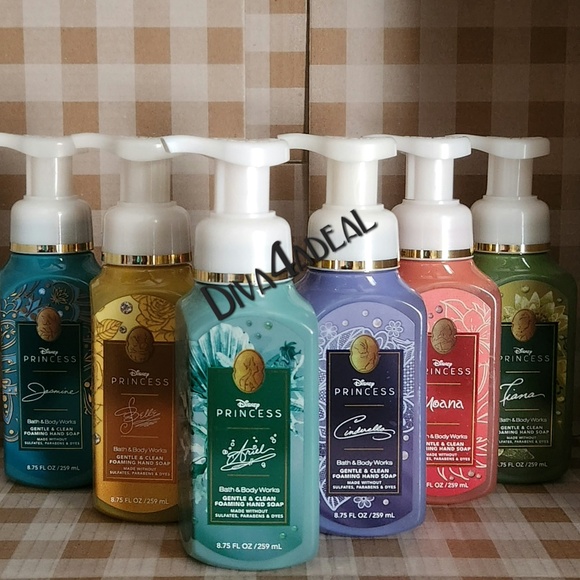 6X Bath & Body Works X Disney PRINCESS Foam Hand 8.75 FL OZ Soaps Bundle - Picture 1 of 1